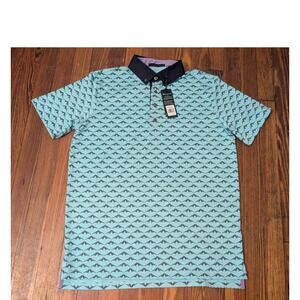 Greyson Siamese Turtle Dove Green Mens Medium Polo NWT